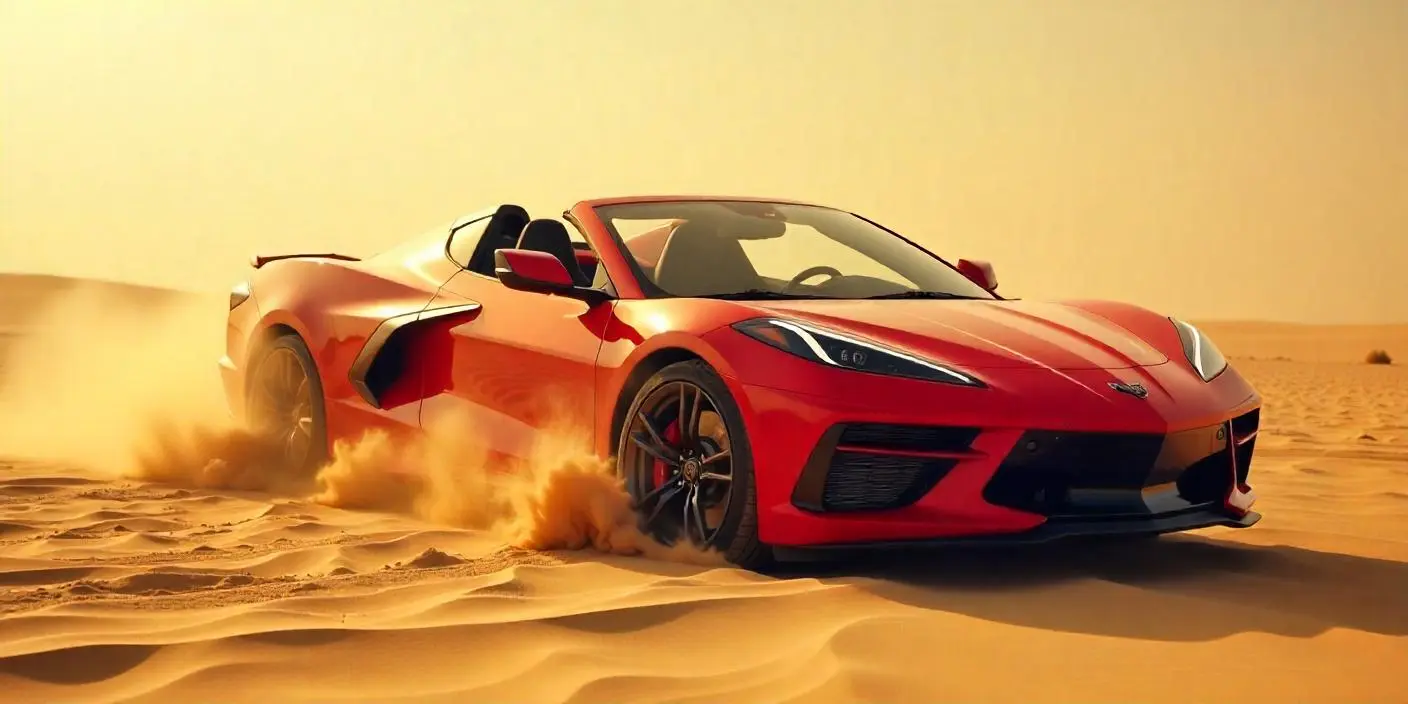 Rent the Iconic Chevrolet Corvette C8 Convertible in Dubai